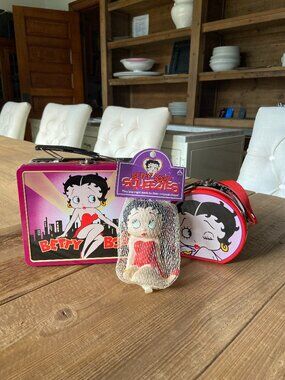 vintage Betty Boop collectible lot, Betty Boop lunch box collection, vintage